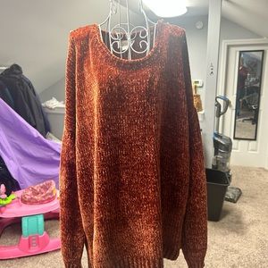 Loveriche brand cold shoulder sweater rust in color size large